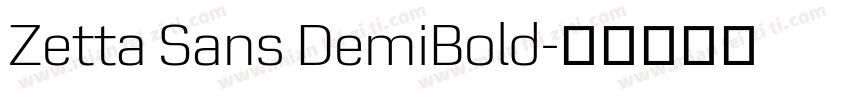 Zetta Sans DemiBold字体转换
